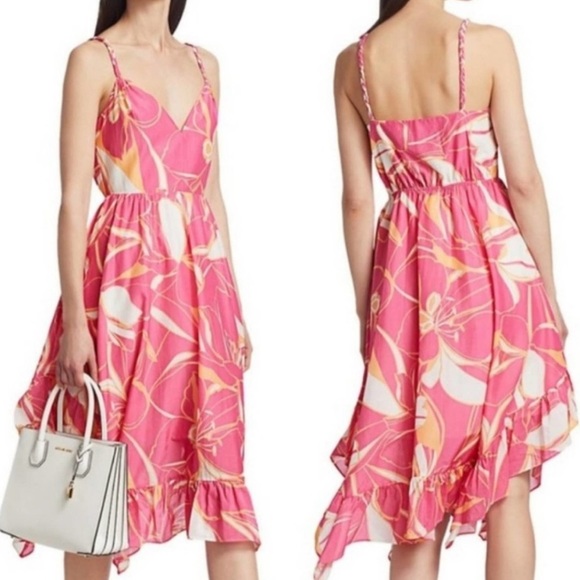 Milly Stencil Floral Print Britney Dress 0 - Picture 2 of 4